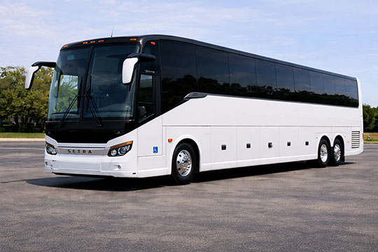 56-passenger charter bus available for charter in Bend, OR